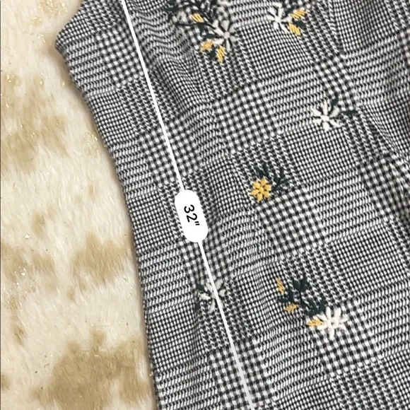 Topshop houndstooth embroidered floral mini dress - Picture 4 of 5